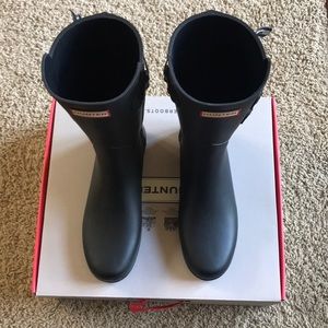 Hunter Women’s Webbing Backstrap S Black Boots.